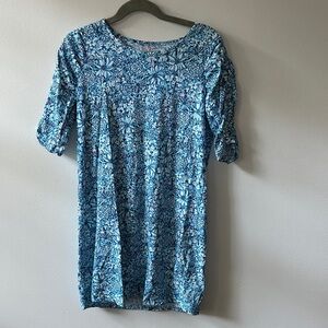 Lilly Pulitzer Blue Floral Kids Mini Dress